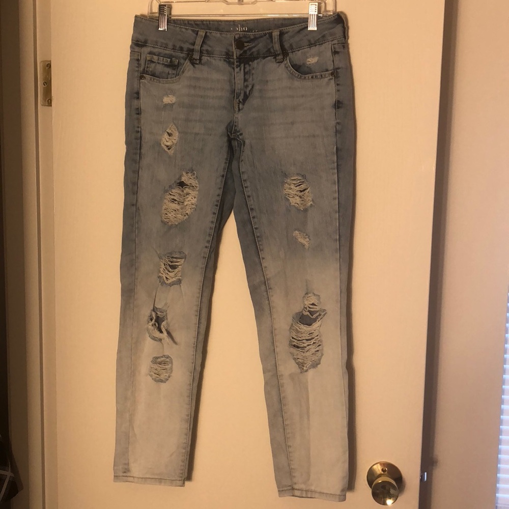 NY&Co Cropped Ombré Skinny Jeans Sz 4